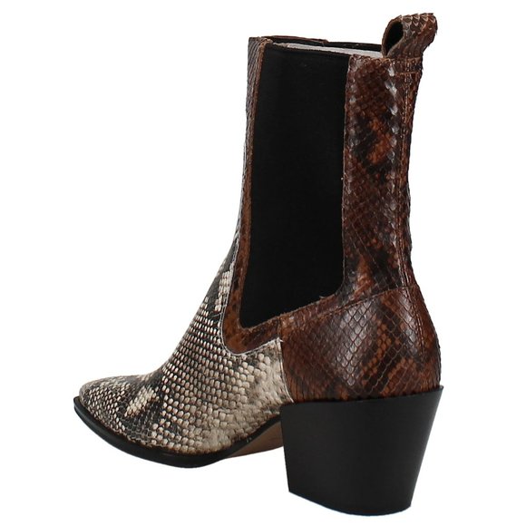 DOLCE VITA LEATHER SABERN BOOTIES - TWO TONE SNAKE PRINT - 7.5 - Picture 4 of 6